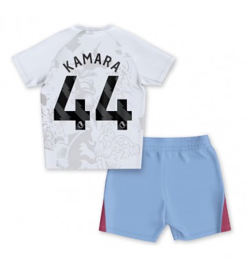 Aston Villa Boubacar Kamara #44 Segunda Equipación Niños 2023-24 Manga Corta (+ Pantalones cortos)